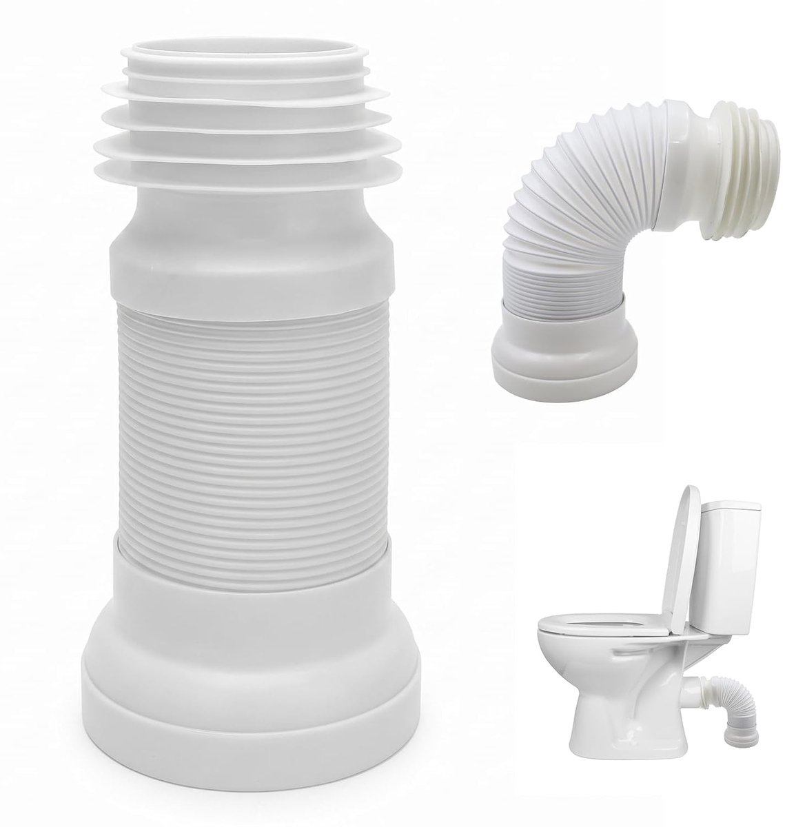 WC-aansluitbuis flexibel - 32 mm - PVC - eenvoudig te installeren - ShopVlot