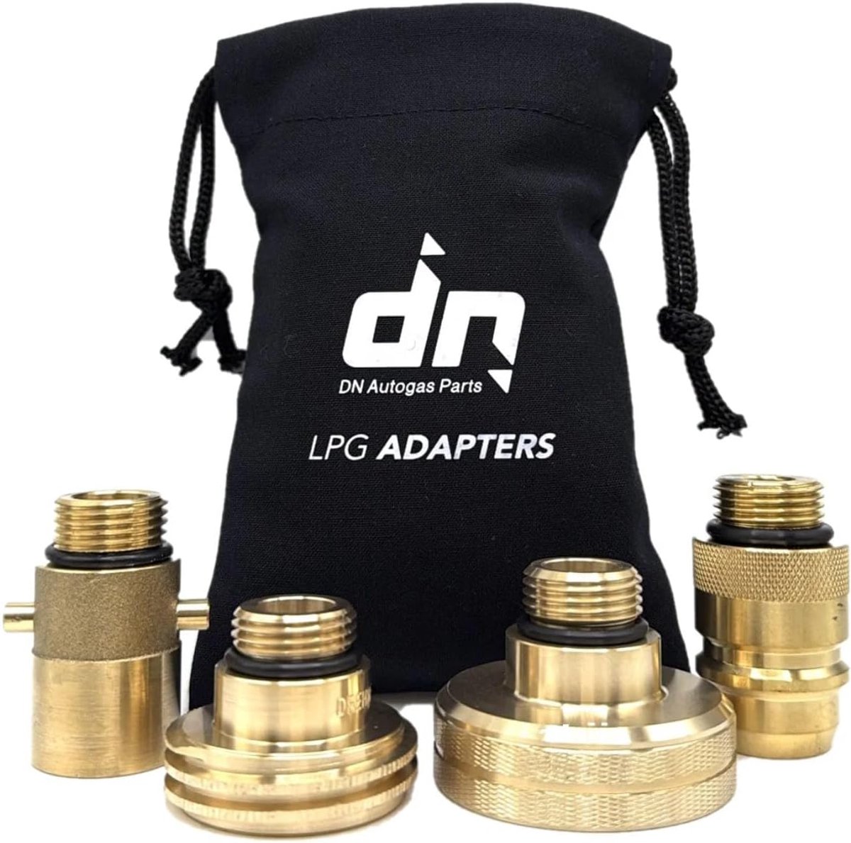 LPG autogas tankadapter set M22 - messing - voor Euronozzle - ideaal voor tanken in Europa - ShopVlot