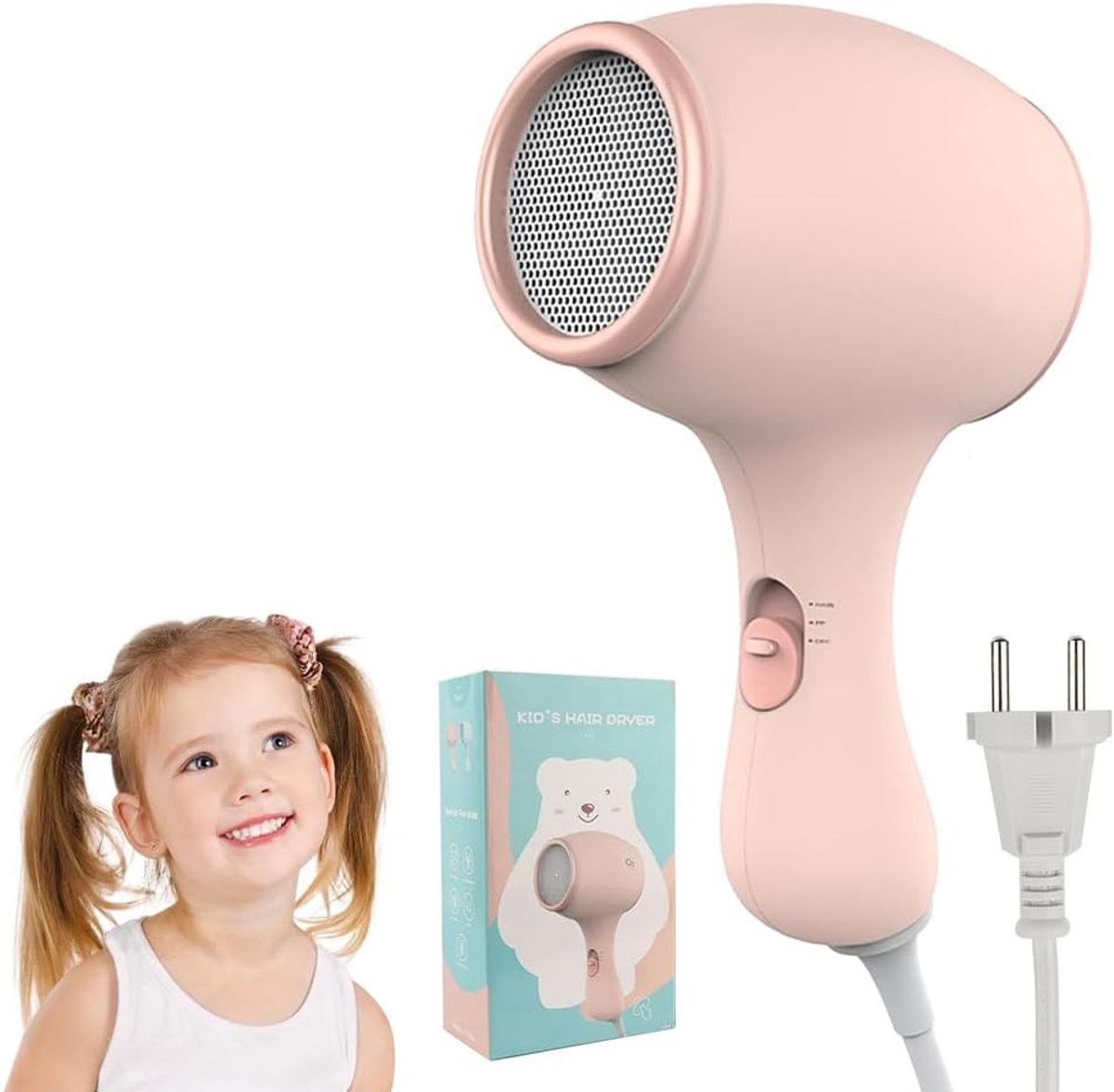 Haarföhn voor kinderen - Mini 550W - Lichtgewicht en schattig - Veilig en snel drogen - ShopVlot