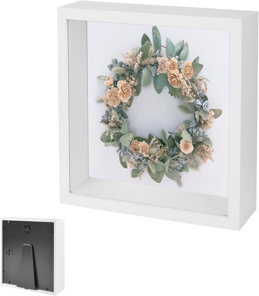 Houten Fotolijst 10 x 15 cm - 3D Bloemen - Schaduwdoos - Perfect voor Trouwbouquets - SnelShoppen