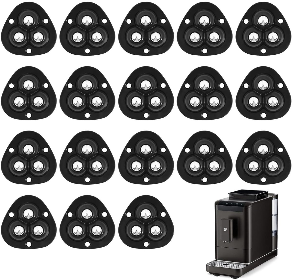 Meeneembare ballenwielen 18 Pack - zware kwaliteit - zelfklevend - perfect voor meubels en apparaten - SnelShoppen