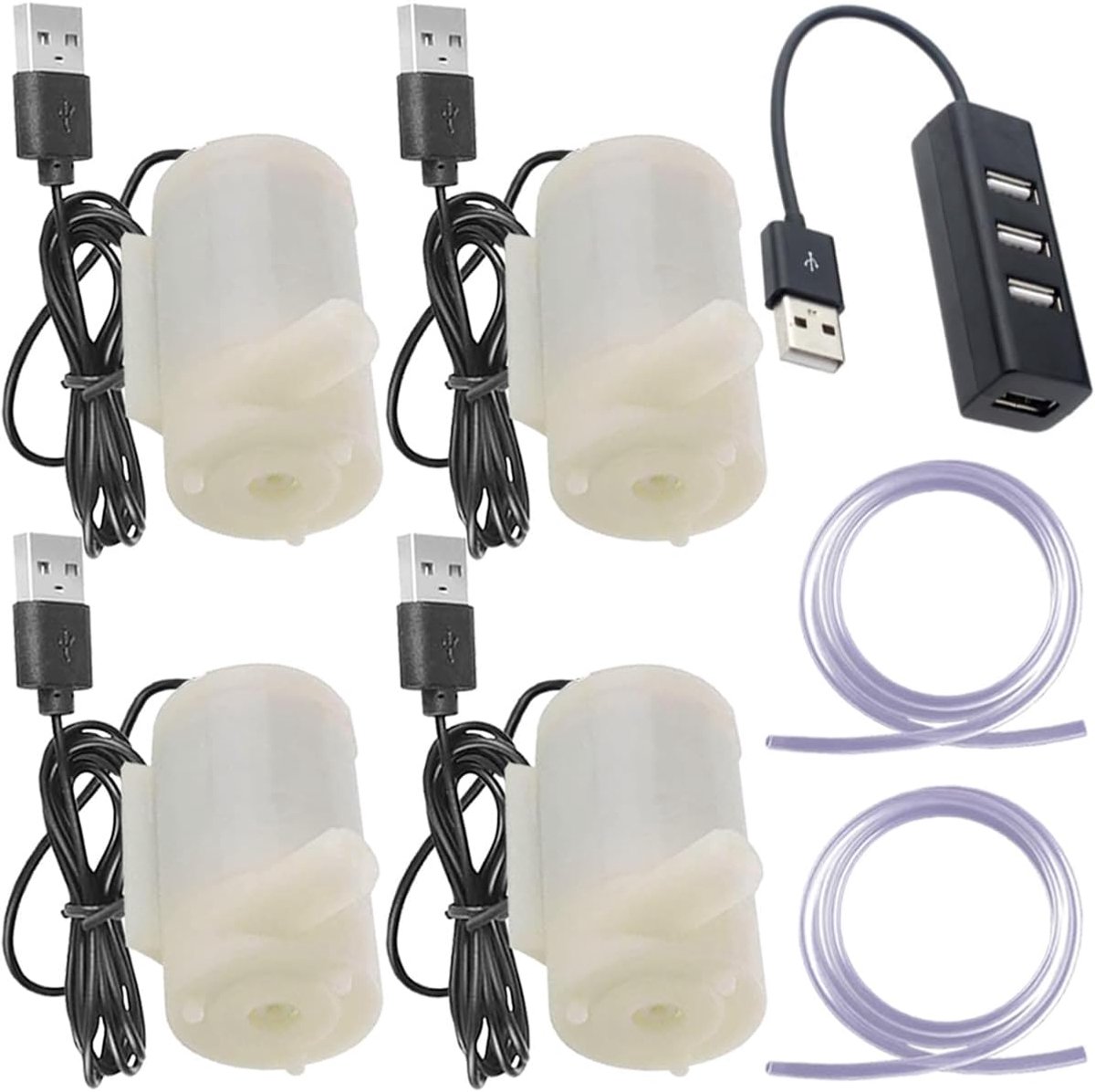 Mini waterpomp 3-5V - submersibel - USB-aansluiting - ideaal voor aquaria en vijvers - SnelShoppen