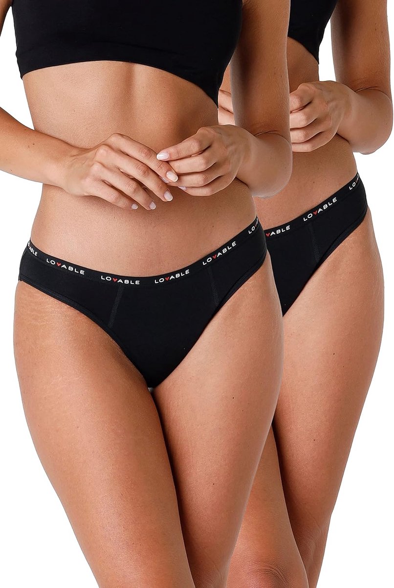 Period panties vrouwen XS - zwart 2-pack - comfortabel en discreet - optimale bescherming tijdens menstruatie - SnelShoppen