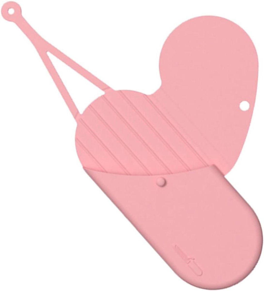 Krultang Opbergtas - Haarstyling Tas - Reizen en Opslag - Hittebestendig Siliconen - 29 x 12.5 cm - Roze