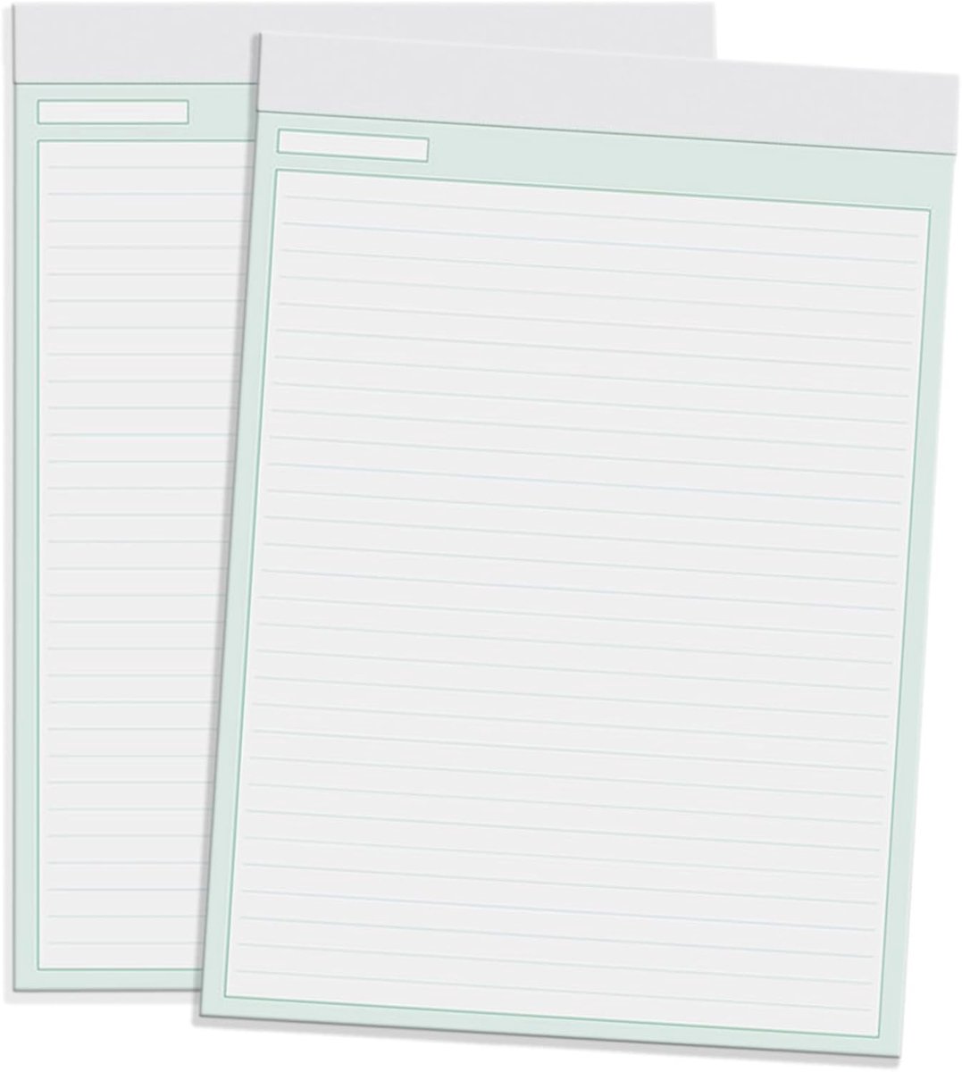 SnelShoppen - A4 Notitieblok 50 Vel Gelinieerd Lichtgroen, Semi-rigide Karton, Perfect voor School, Kantoor, Notities, Schrijven, Creatieve Projecten
