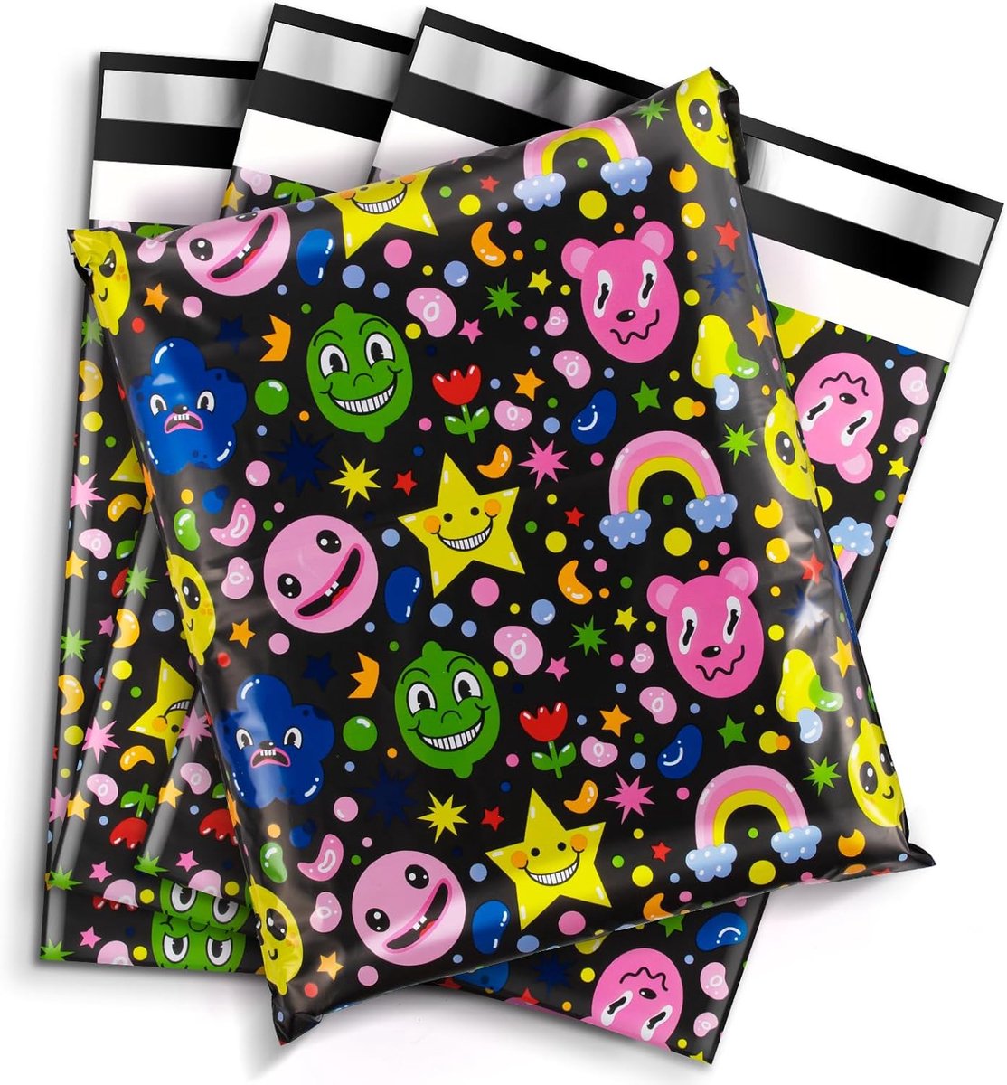Verzendtassen 100 stuks - Zelfklevende Sluiting - 25 x 35 cm - Kunststof - Privacy Bescherming - Flamingo Design - Verzendzakken
