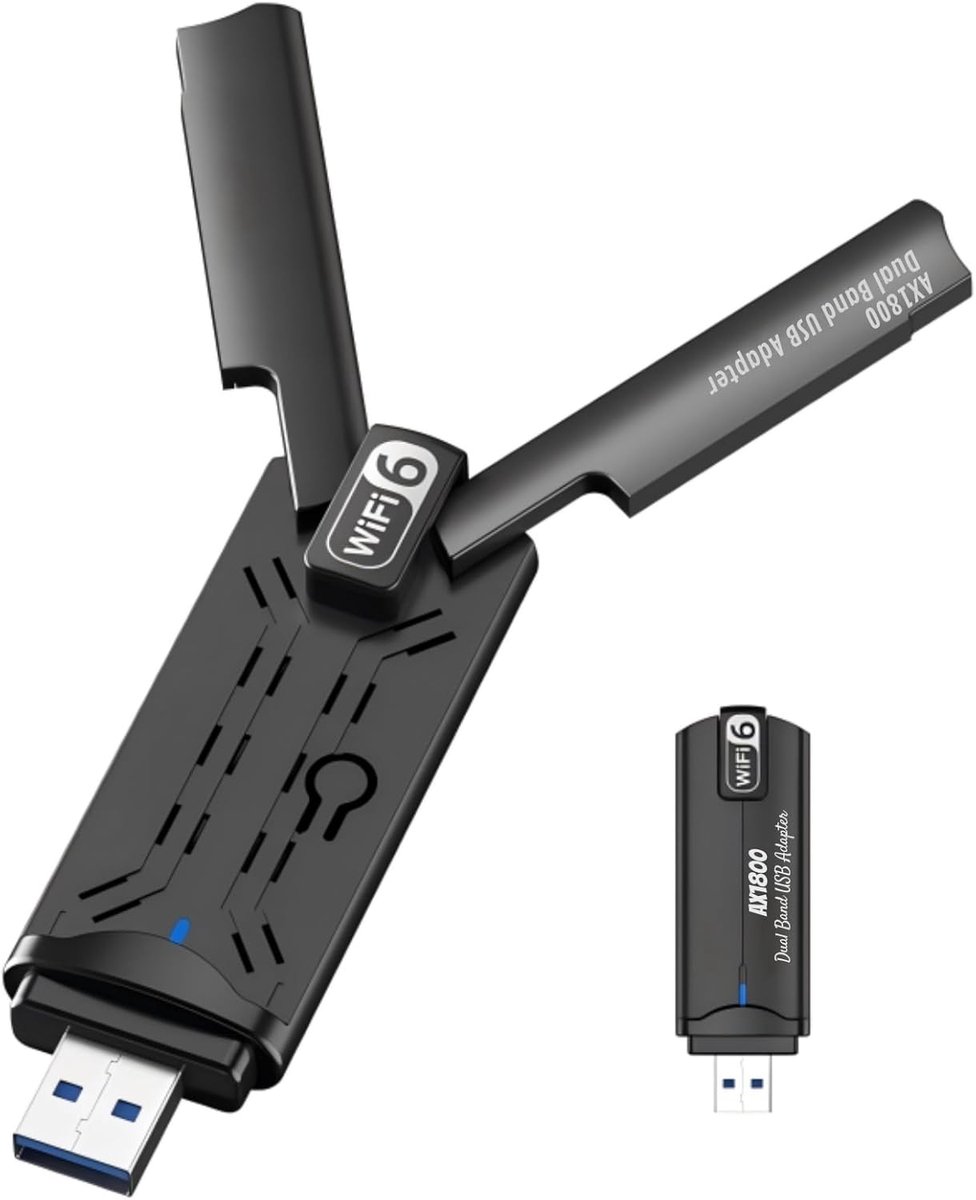 USB WiFi Adapter 1800Mbit/s - USB 3.0 - WiFi 6 Dongle - Snel internet voor PC - SnelShoppen