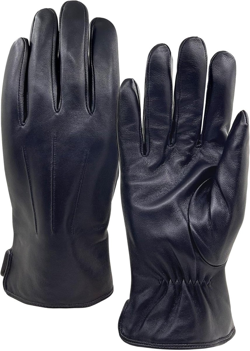 Winterhandschoenen heren - echt schapenleer - cashmere of wol voering - perfecte warmte - SnelShoppen