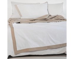 Zomerdekbed - Luchtige deken Katoenen deken - Ontspannen slapen - AirFlair effect - 155 x 225 cm - Taupe