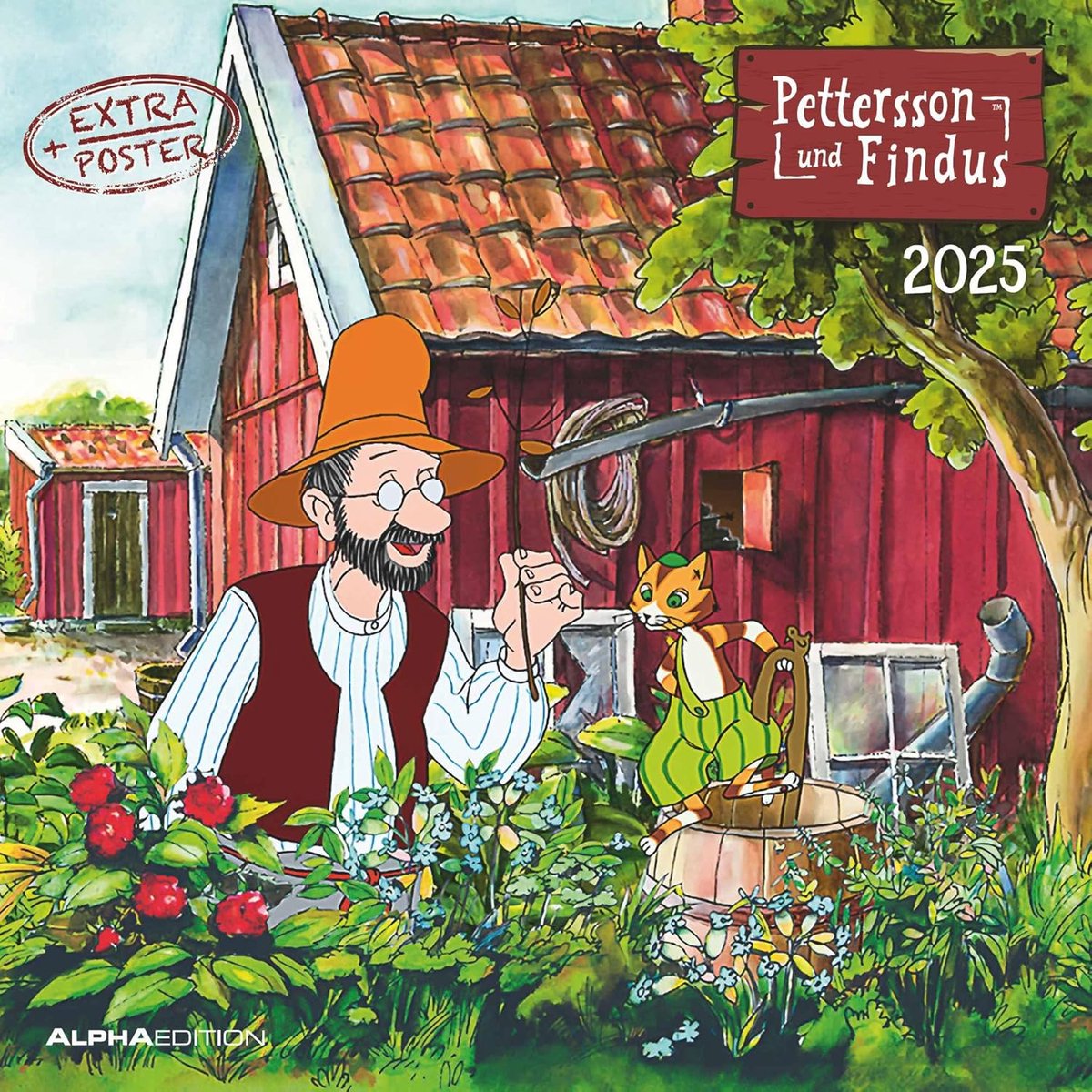Broschürenkalender 30x30cm - Kinderkalender met beeldmotieven - Mondphasen en vakantiedata DE/AT/CH - SnelShoppen