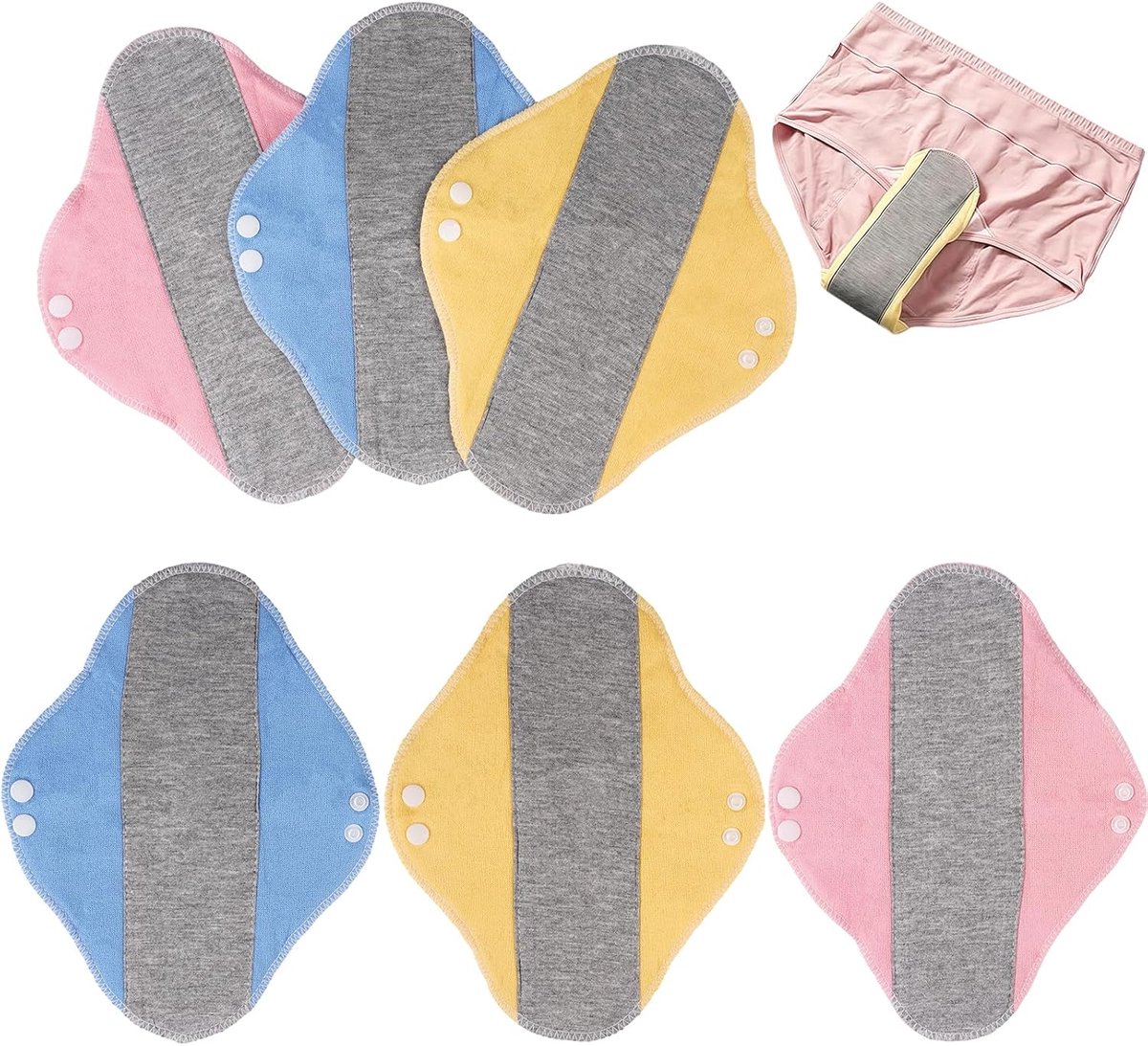 Wasbare maandverbanden 22 x 17cm - Katoenen pantyliners - Ademend en comfortabel - Voor dagelijks gebruik - SnelShoppen