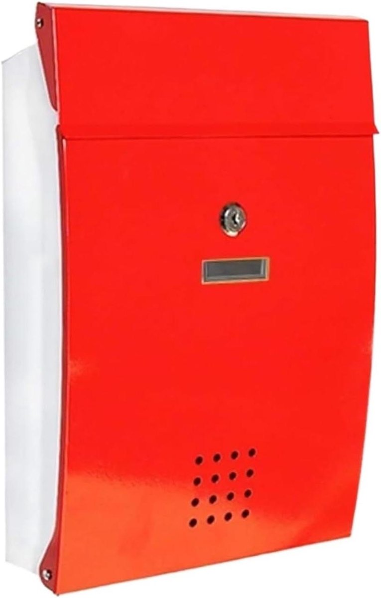 Brievenbus Postbus - Wandbrievenbus Buitentuin - Post Ontvangen - Afsluitbaar Waterdicht - 26x8.5x37.5cm - Antraciet