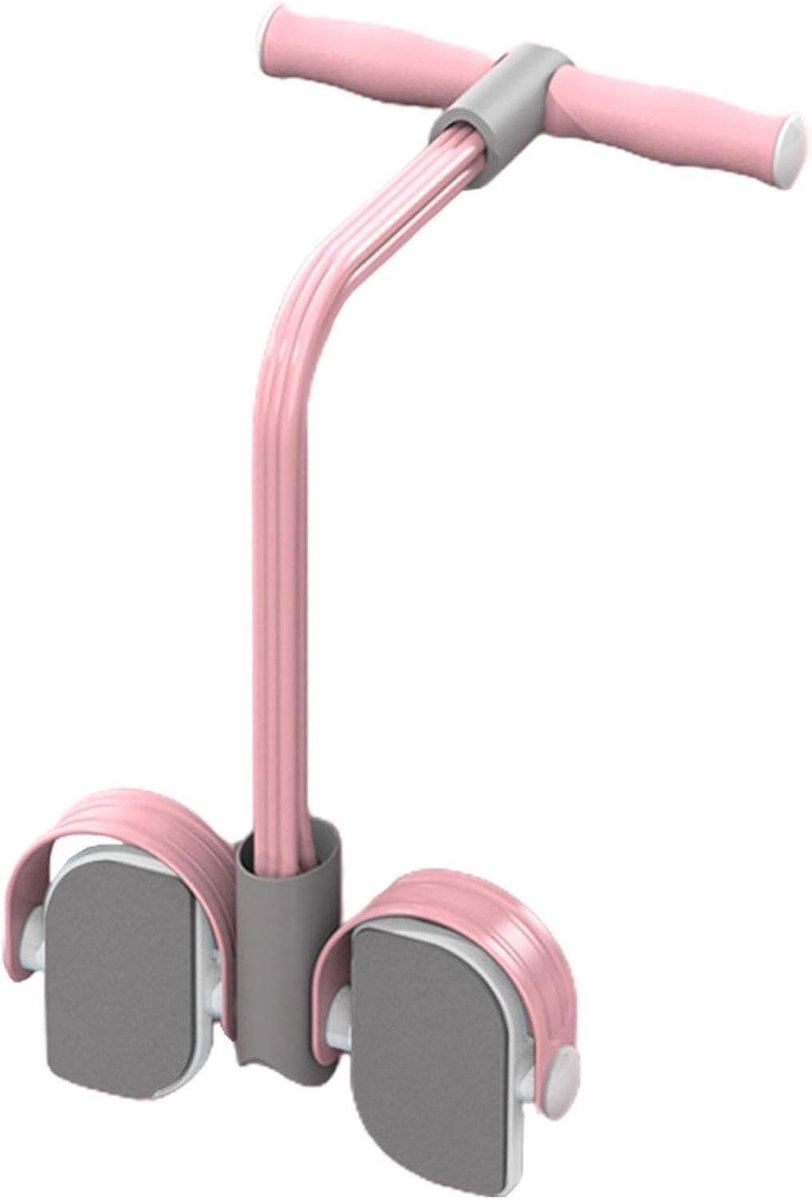 Pedaaltrekker Weerstandstouw - Fitness Spantouw Lichaamstrainer - Thuis Trainen - Anti-slip Pedaal Ontwerp - 55 x 27 cm - Roze