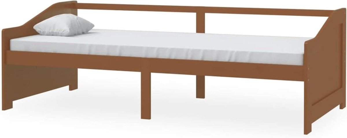 Slaapbank - Bankbed - Gasten Ontvangen - Massief Grenenhout - 90 x 200 cm - Honingbruin
