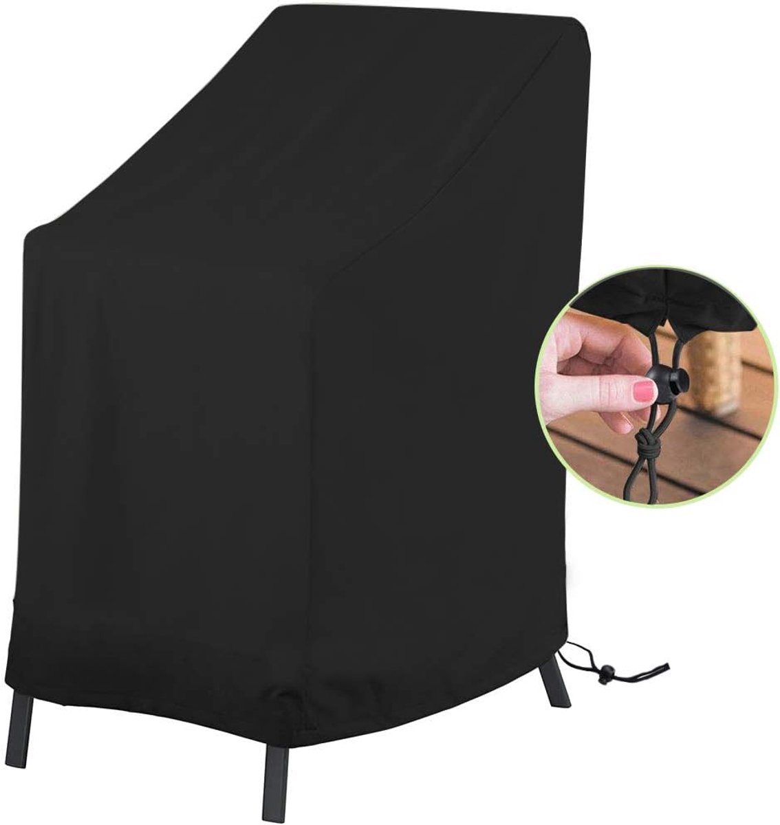 Tuinstoel beschermhoes 120x65x80cm - waterdicht 210D Oxford stof - windproof en UV-bestendig - SnelShoppen