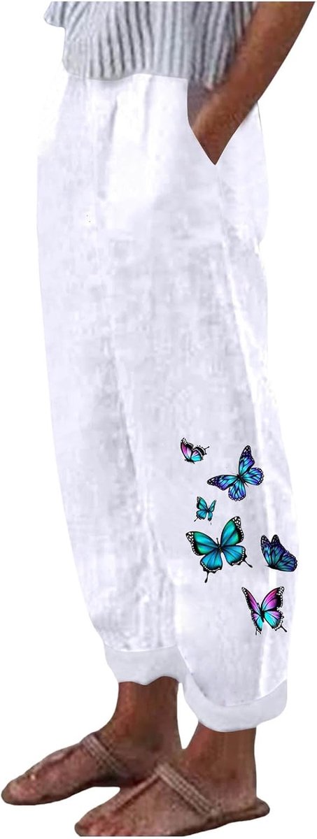 Dames zomerbroek - zwart - mousseline stof - casual en comfortabel - SnelShoppen