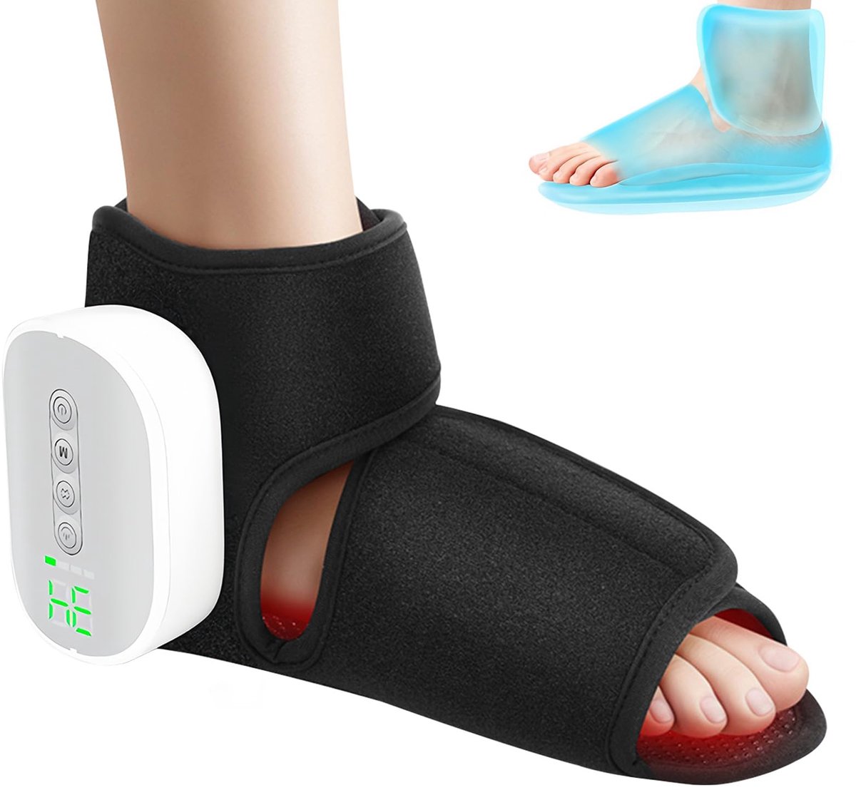 Voetmassageapparaat 3-in-1 - Draadloos elektrisch - Met warmte en luchtcompressie - Vermindert voetvermoeidheid - ShopVlot