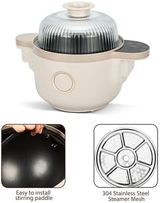 Automatische Kookmachine - Slimme Keukenmachine - Eenvoudig Koken - 360° Rotatie - 3.5L - Wit — afbeelding 2