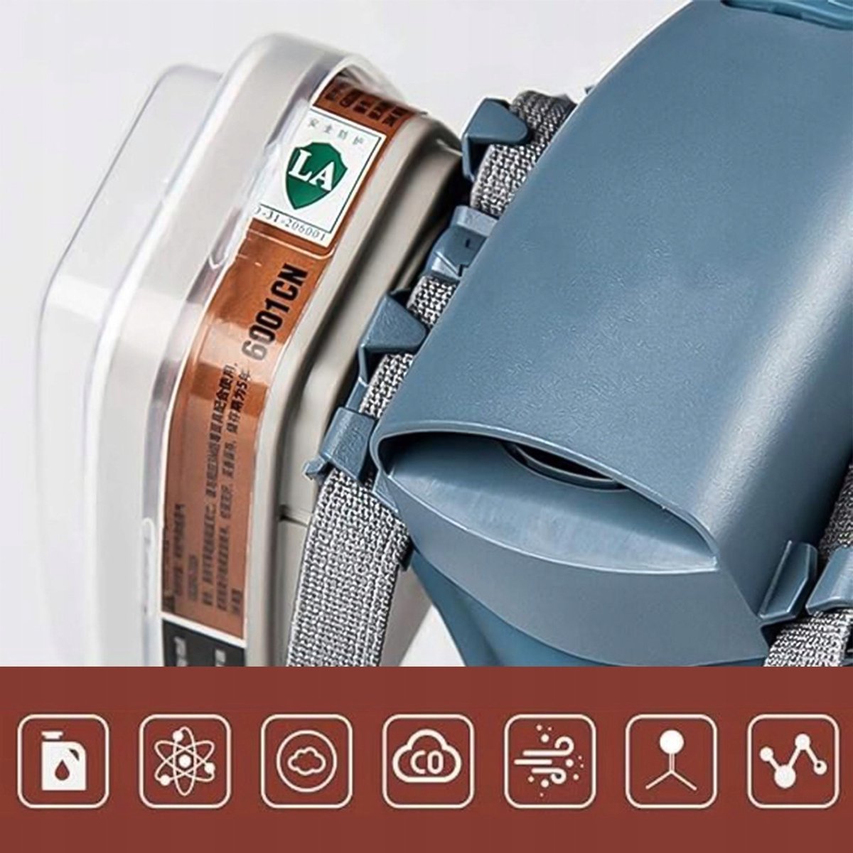 Beschermend Ademhalingsmasker 7502 met Dubbele Filter voor Bouwvakkers