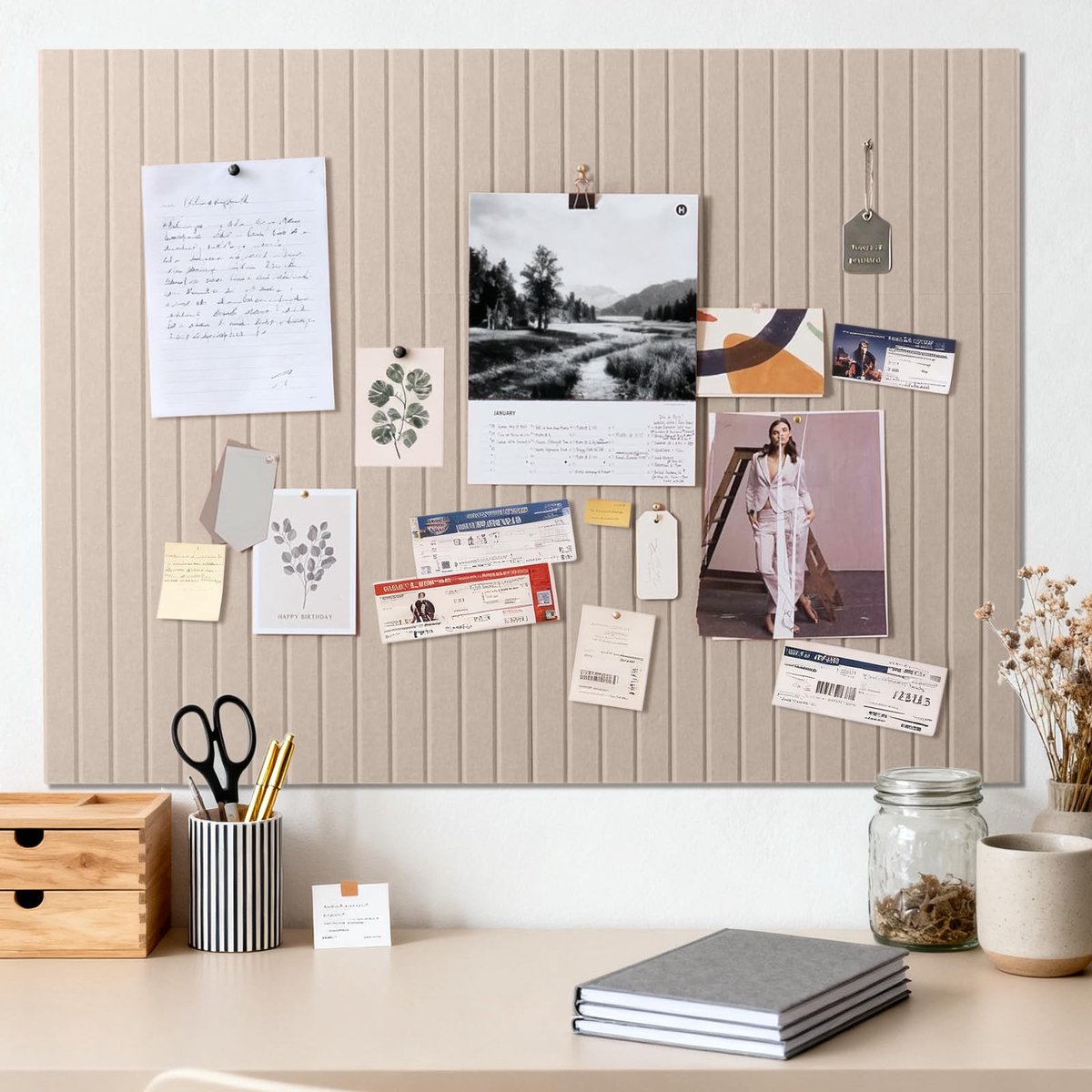 Prikbord 90 x 60 cm - Vilten zelfklevend - Opvouwbaar fotobord - Perfect voor kantoor en kinderkamer - ShopVlot
