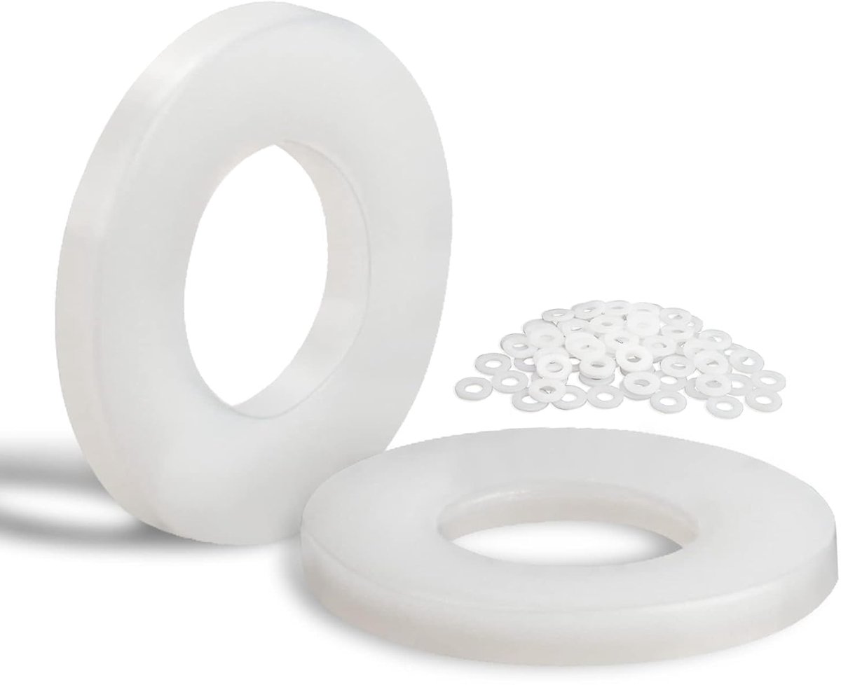 80 stuks kunststof sluitringen, M10-20 mm, nylon sluitringen, carrosserieringen, kunststof ringen, bijsluitringen voor machines, elektrische apparaten, loodgieter M3; M4; M6; M8; M10; M20