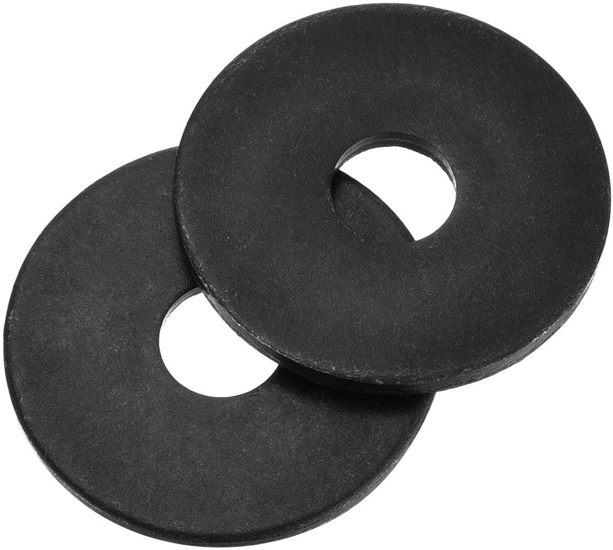 Set van 40 stuks, M8 x 30 x 2 mm, koolstofstaal, sluitringen, zwart geoxideerde platte afdichtingen, sluitringen, set voor schroeven, moeren, schroefdraadstang