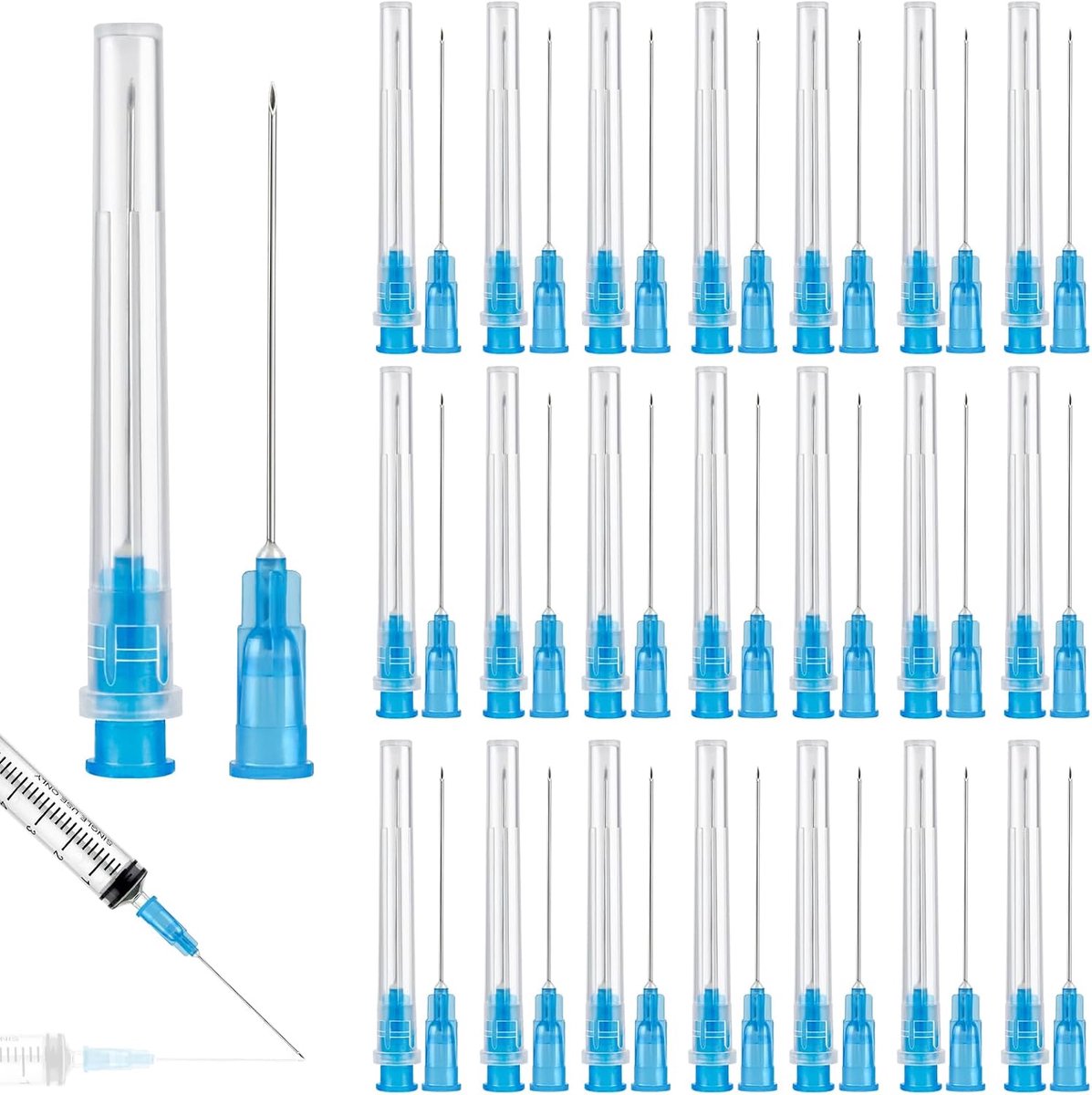 100 stuks 23 G (0,6 x 38 mm) roestvrij stalen afgiftetube voor vloeistoffen, afzonderlijk verpakt, voor navulvloeistoffen, industriële laboratoriumaccessoires voor huishouden, hobby, olie, lijm