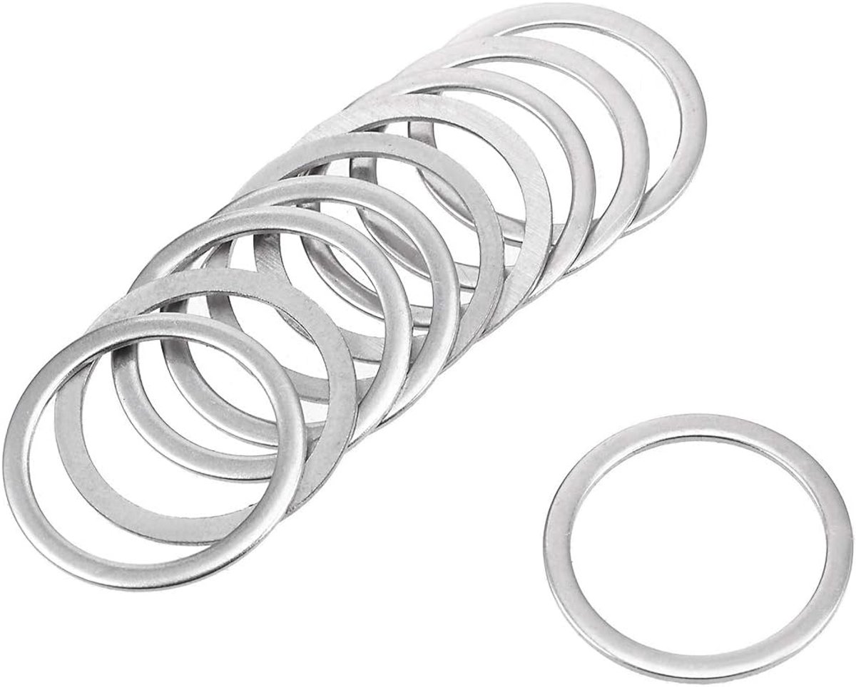 Sourcing map 50 stuks 16 mm x 20 mm x 0,8 mm 304 roestvrij stalen sluitringen voor schroefbouten