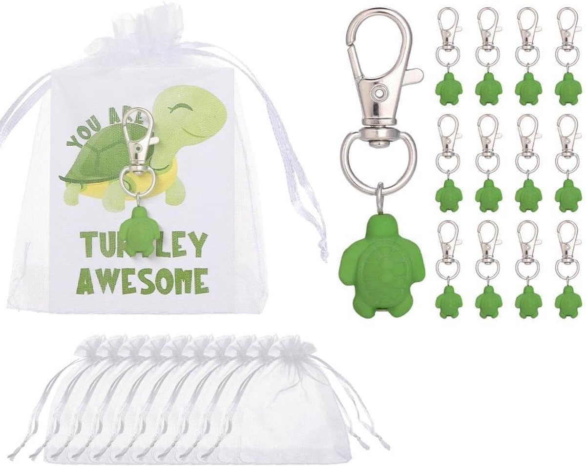 30 sets schildpad sleutelhangers set schildpad sleutelhanger feest gunsten oceaan zomer Hawaii inspirerend geluk zee schildpad sleutelhanger 30 stuks papieren kaart 30 stuks geschenkzakje
