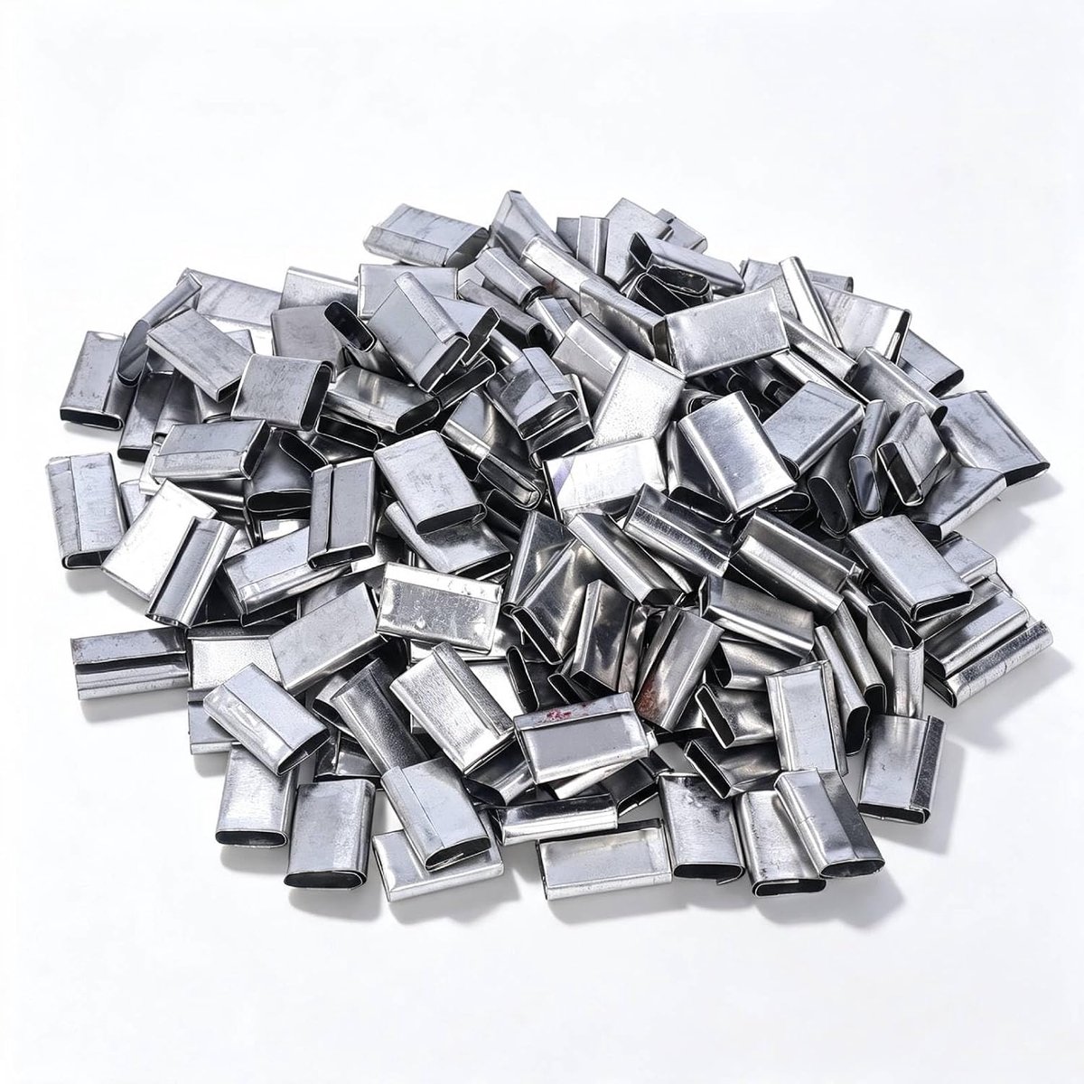 1 kg verpakkingstape, open tandafdichtingen, omsnoerclips, robuuste metalen gesp voor het veilig vastzetten van de verpakking en omsnoeren van pallets
