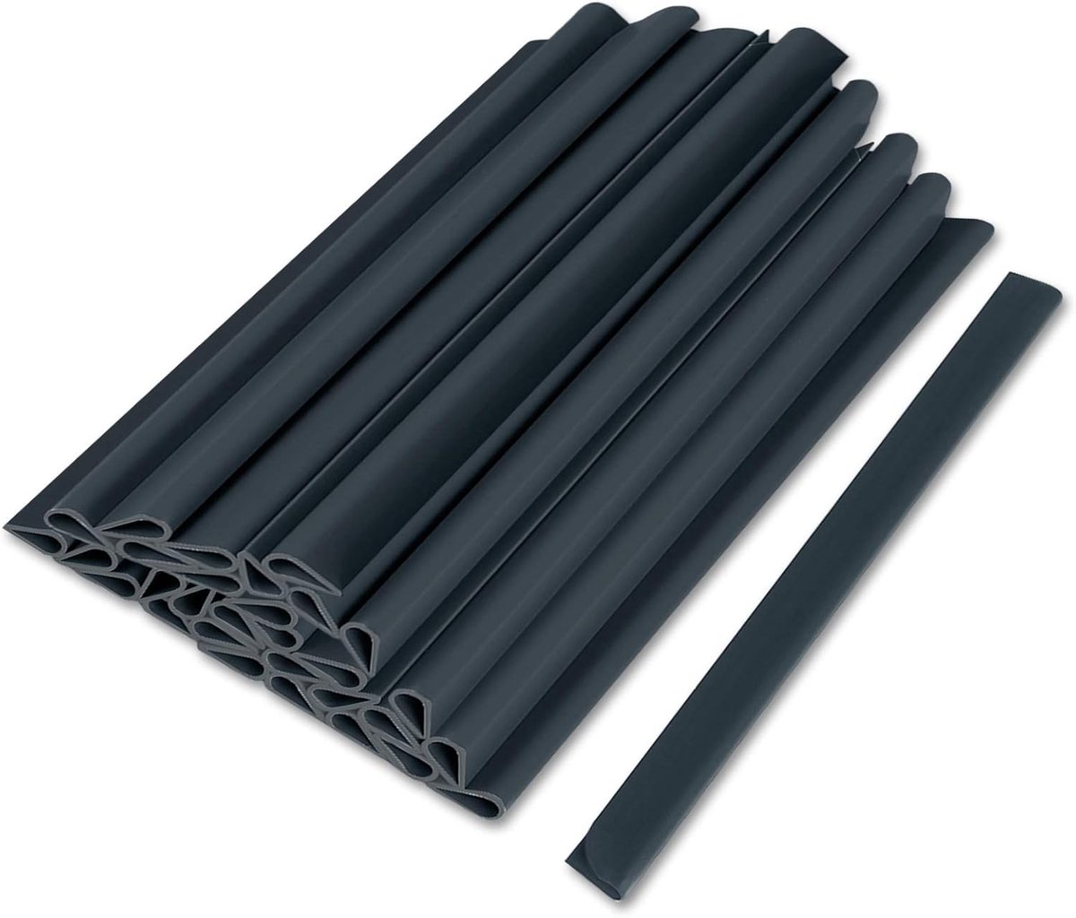klemrails 19 cm antraciet - 50 stuks bevestigingsclips voor zichtwerende strips - geschikt voor dubbelstaafmatten hek & roostermatten 200 mm - UV-bestendige hekclips