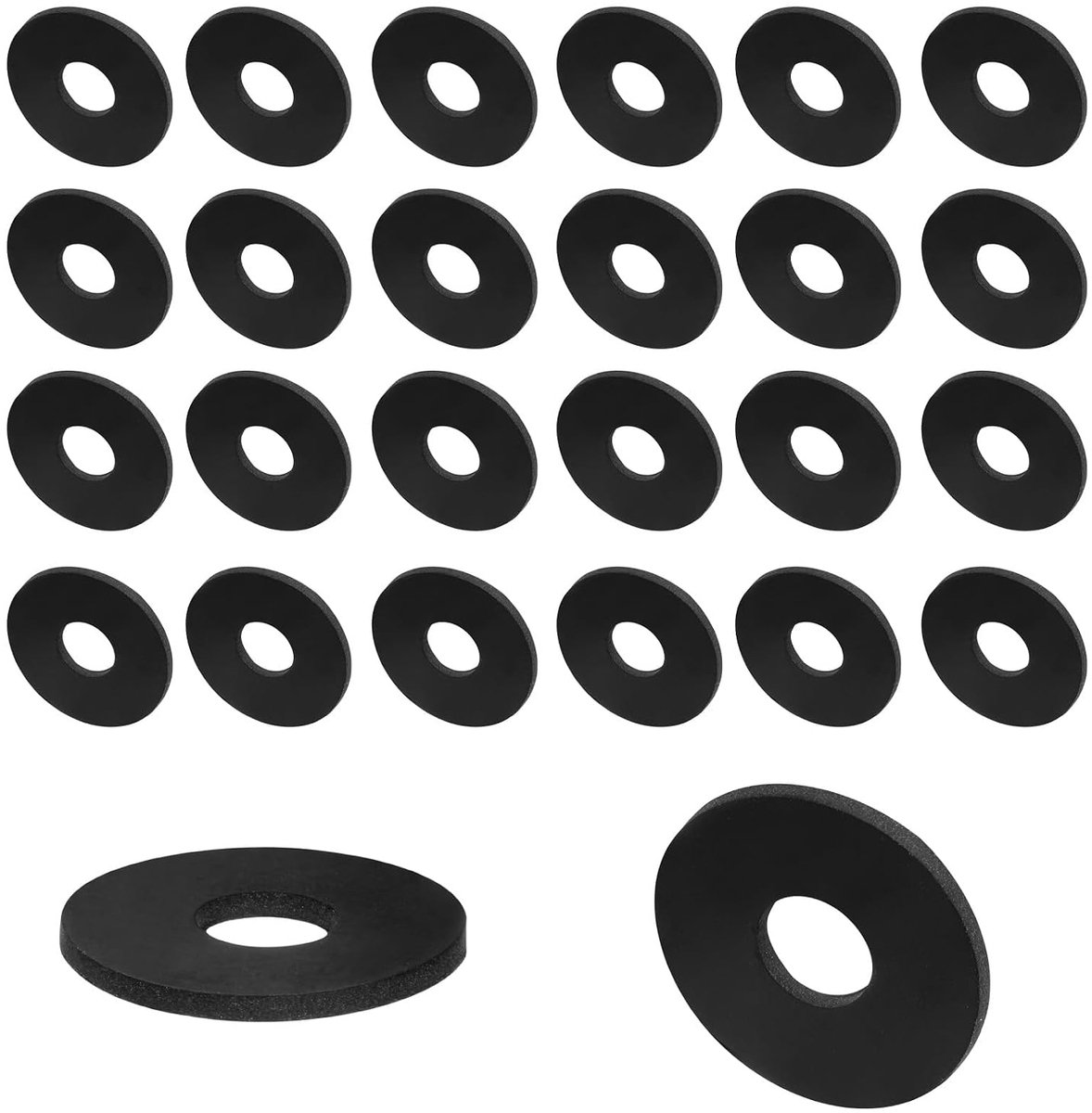 30 stuks rubberen afstandhouders 30 mm AD 10,5 mm ID 2,5 mm hoogte ronde trillingsdempers rubberen bus ogen dikke rubberen schijven voor huis auto accessoires