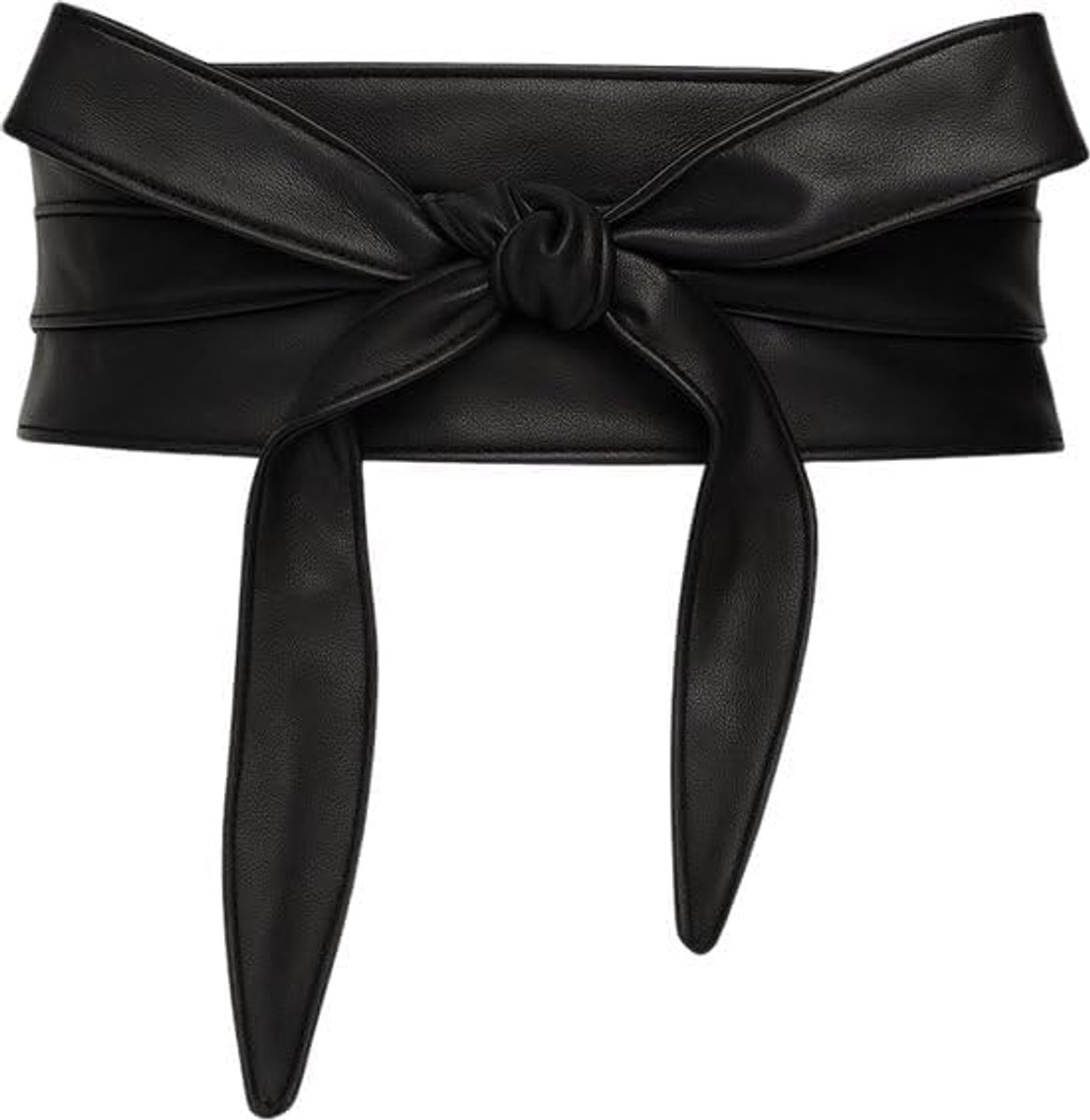Riemen - Jurk - Wikkelriem - Vrouwen - Mode - Accessoires - Lederlook - Zwart