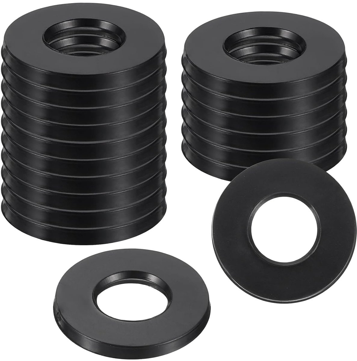 18 stuks rubberen sluitringen, 13/16 OD x 3/8 ID x 0,08 inch dikke platte sluitringen voor bouten afstandhouders, douchekop, sanitair, slangaansluiting