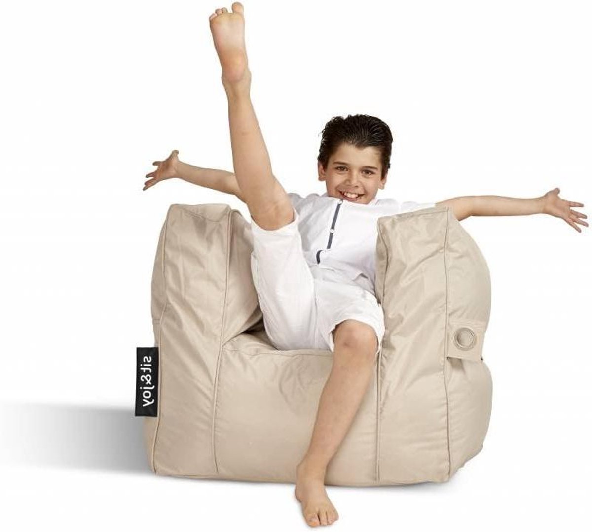 Zitzak - Kinder zitzak - Kind ontspanning - Sterke rugleuning - 55 x 65 x 60 cm - Beige