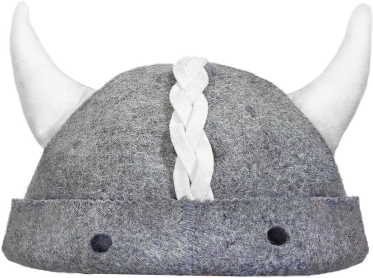 100% Woll Vilten Viking Saunahoed, eenheidsmaat, saunahoed voor dames en heren, vilten muts voor banja, spa en stoombad, bescherming tegen hitte, grijze hoed