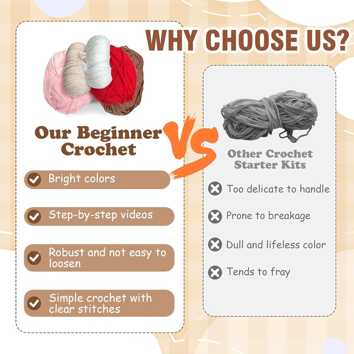 Haakset voor beginners, haakset dieren, Amigurumi handleiding met stapsgewijze video, drie schattige katten, ideaal voor beginners, creatieve haakset (watervarken)