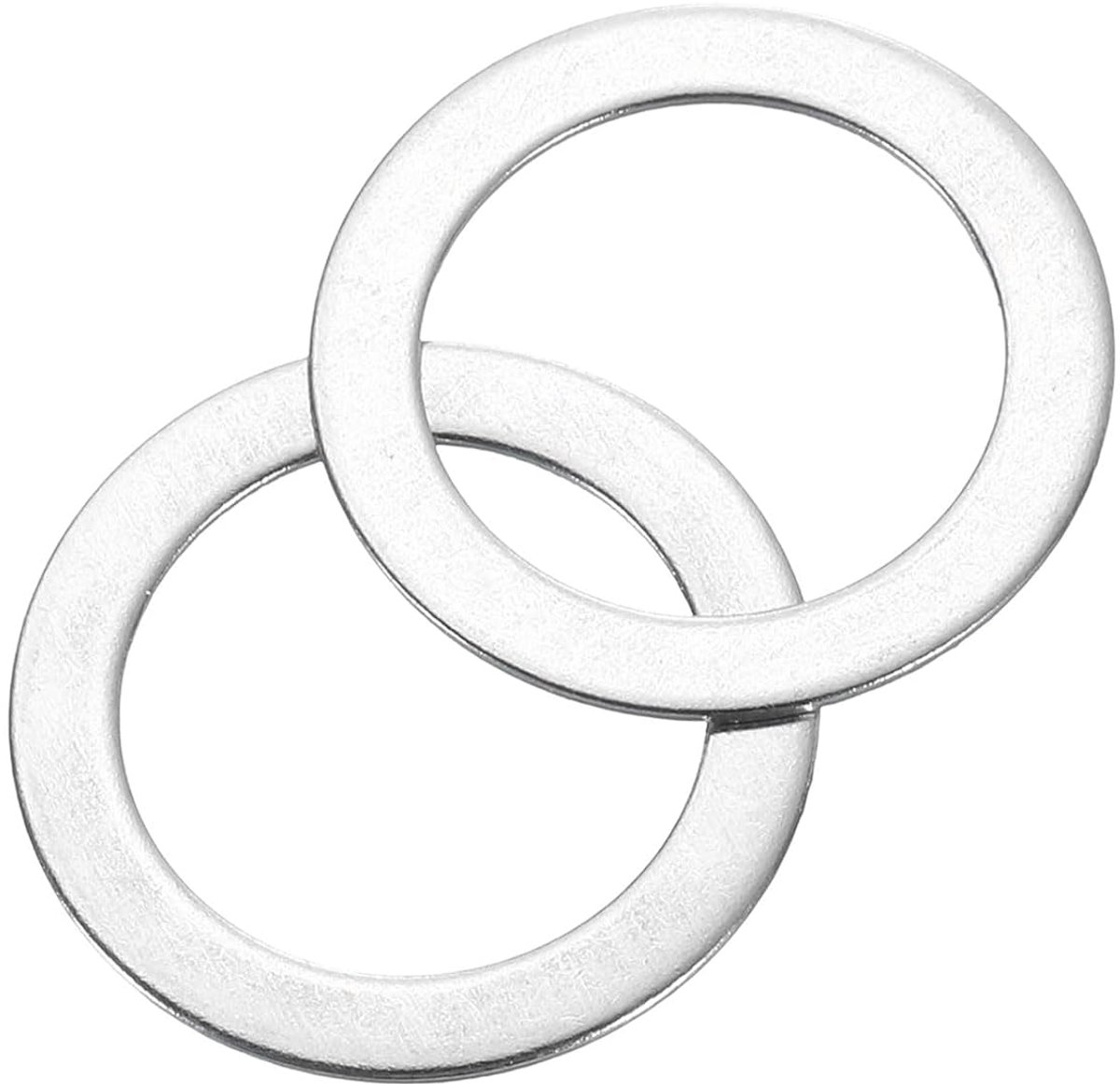 60 stuks sluitringenset, M14 x 20 x 0,1 mm, 304 roestvrij staal, sluitringen, platte afdichtingen, ringbevestigingen, sluitringen, set voor schroeven, moeren, schroefdraadstang