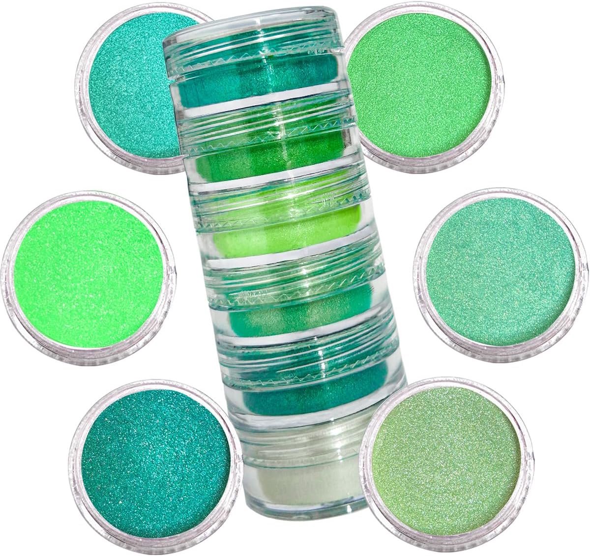 Poeder, 6 Kleuren Mica Poeder voor Epoxyhars, Draagbare Set van 6 Blikken Pigmentpoeder voor DIY, Zeep maken, Nail Art, Kaarsen maken, Kunst en Knutselen - Zomer