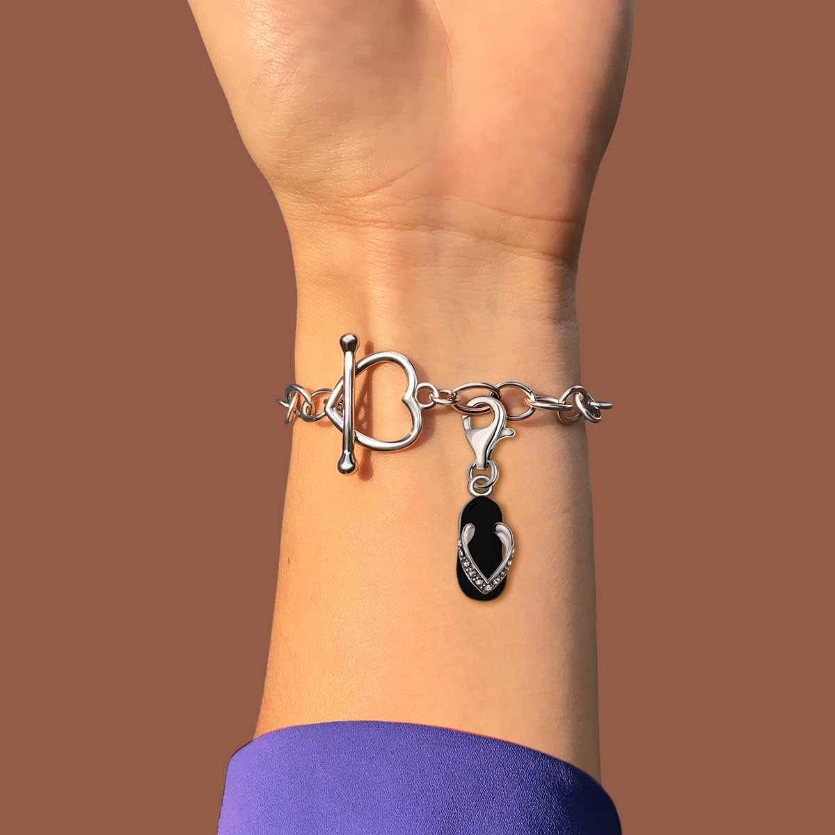 Verzilverd Slipper Thema Charm Bedel Hangers voor Armbanden en Accessoires