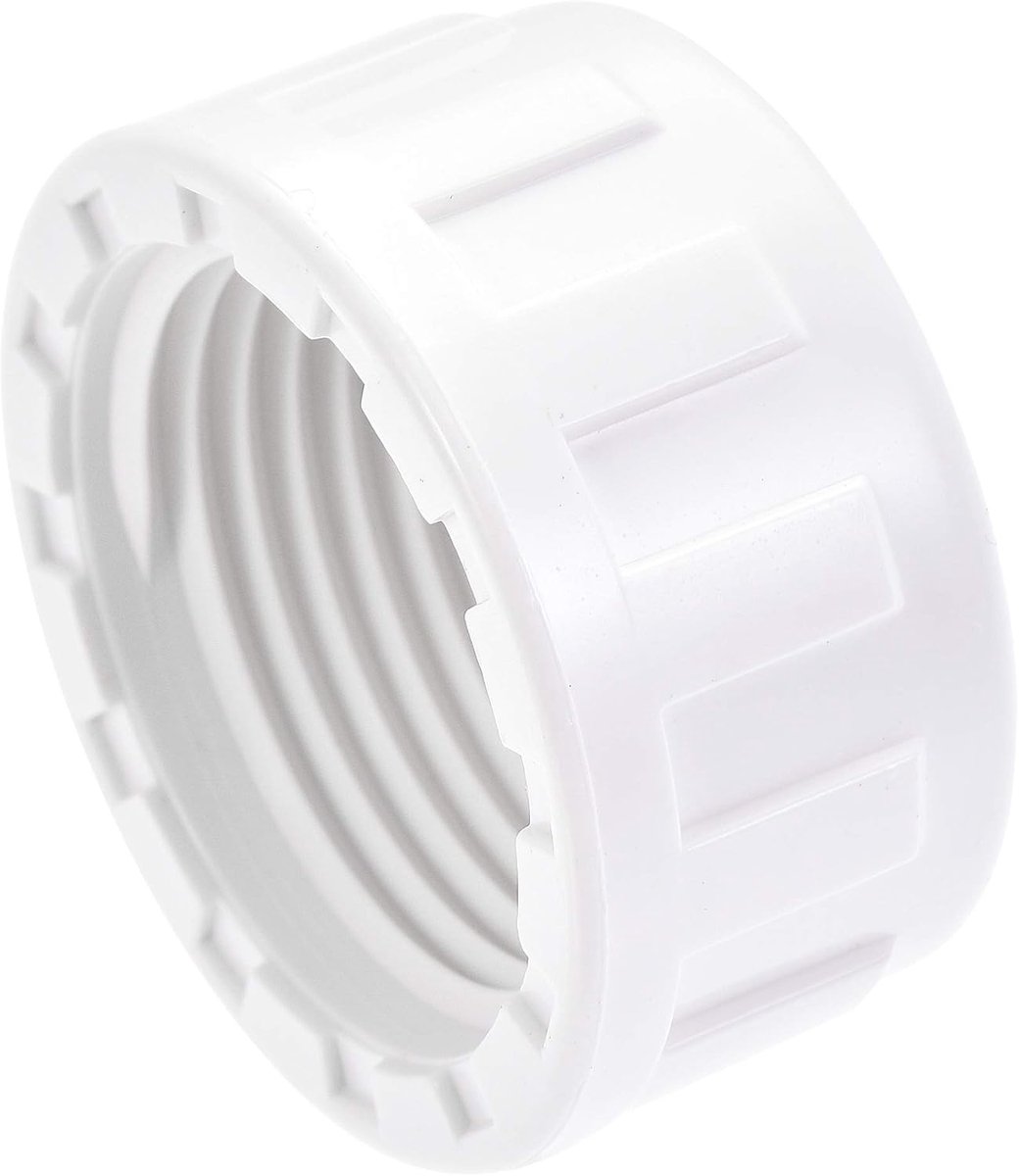 Sourcing map 6 stuks G1 buisschroefverbinding dop PVC rond binnendraad slangconnector wit
