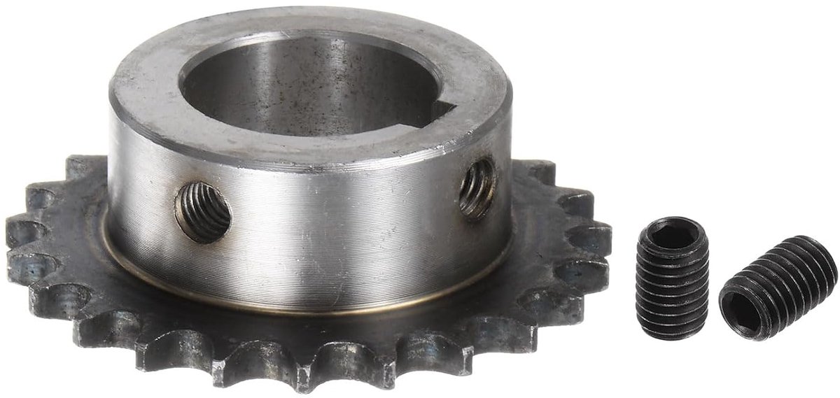 ISO/DIN 06B-1 Rolkettingwiel B-type, 30 mm boring, 3/8" verdeling, A3-staal enkel streng-rolkettingwiel gehard, 23 tanden