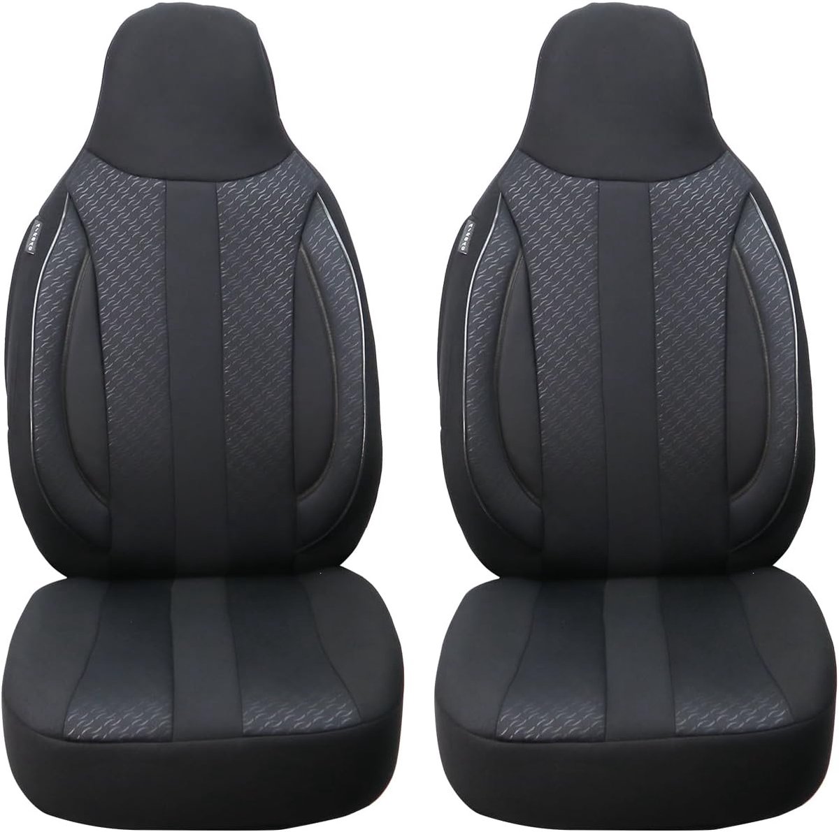 Autostoelhoezen voor de auto, compatibel met VW Up, bestuurder en passagiers vanaf 2011, set van 2, in zwart