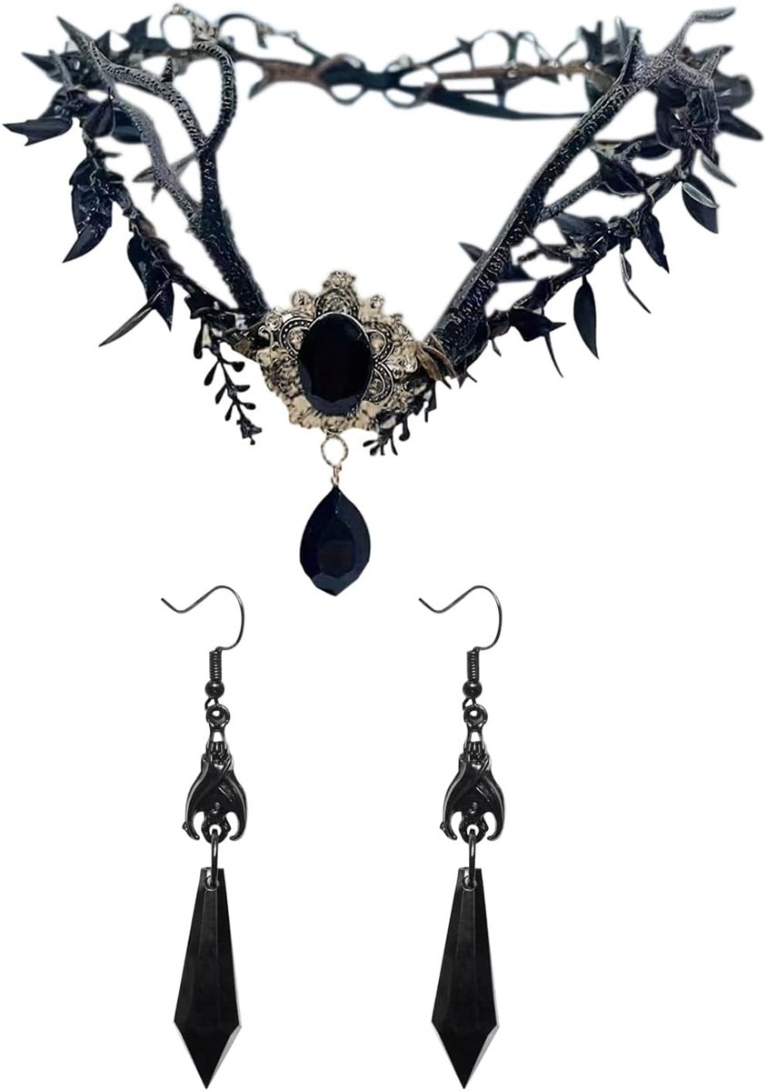 1 stuk en 1 paar oorbellen, vintage accessoires, gothic accessoires, kledingaccessoires, rollenspel accessoires.