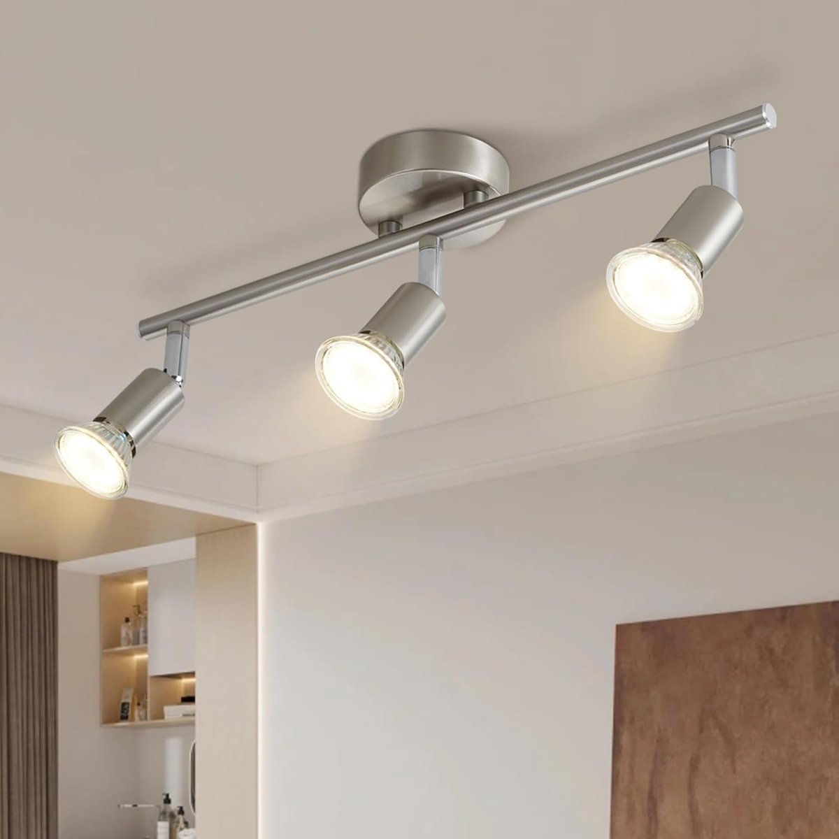 Plafondlamp 3 Vlam Plafondlampen GU10 Swivel 330° | Industriële Slaapkamer Lamp Woonkamer Zonder Bolle