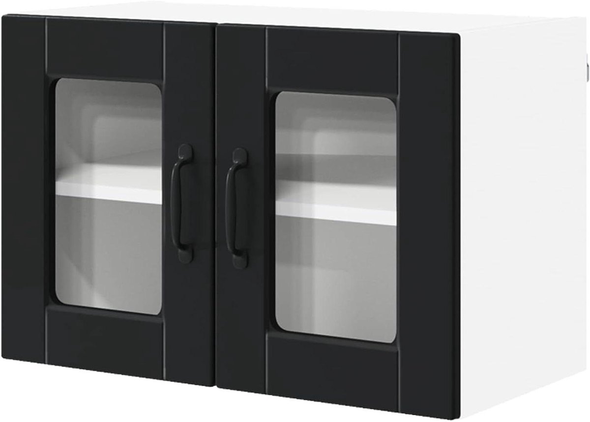 Keukenkast met rek - Wandkast Keuken Bovenkast - Keuken Organiseren - Stevig Houtmateriaal - 60 x 31 x 40 cm