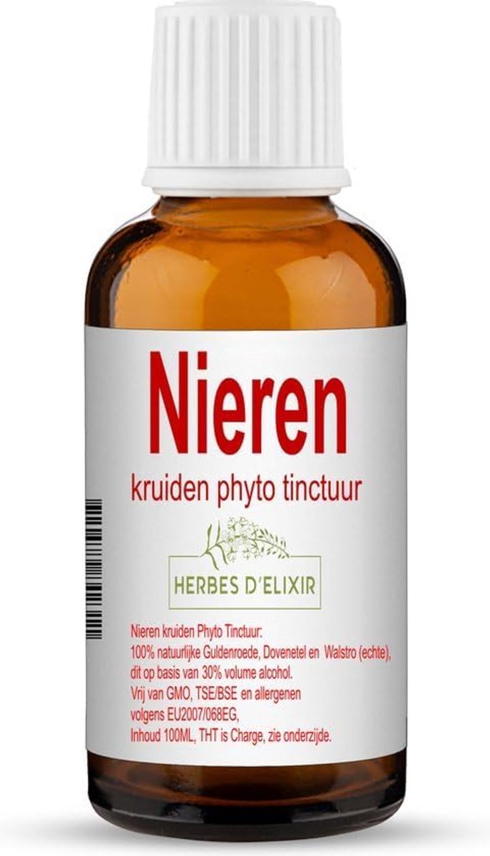 Kruidentinctuur Nier 100ml - Ondersteunt Nierfunctie - Natuurlijke ingrediënten - Bevorder gezonde werking - SnelShoppen