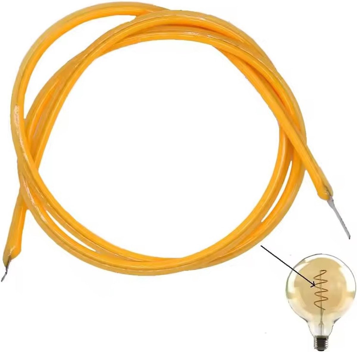 10 stuks gloeilampen met filament, flexibele filament lamponderdelen flexibele gloeidraad LED, 3 V, 2200 K lichtbronnen voor camping, outdoor films, aanvraagdecoratie, LED-dioden (130 mm)