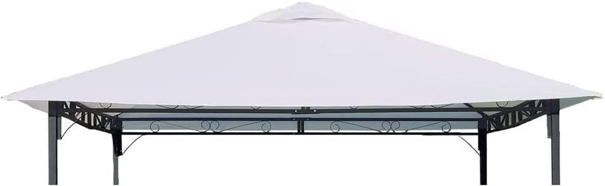 Reservezeil voor paviljoen, 3 x 3 cm, met ventilatie aan de randen (ecru)