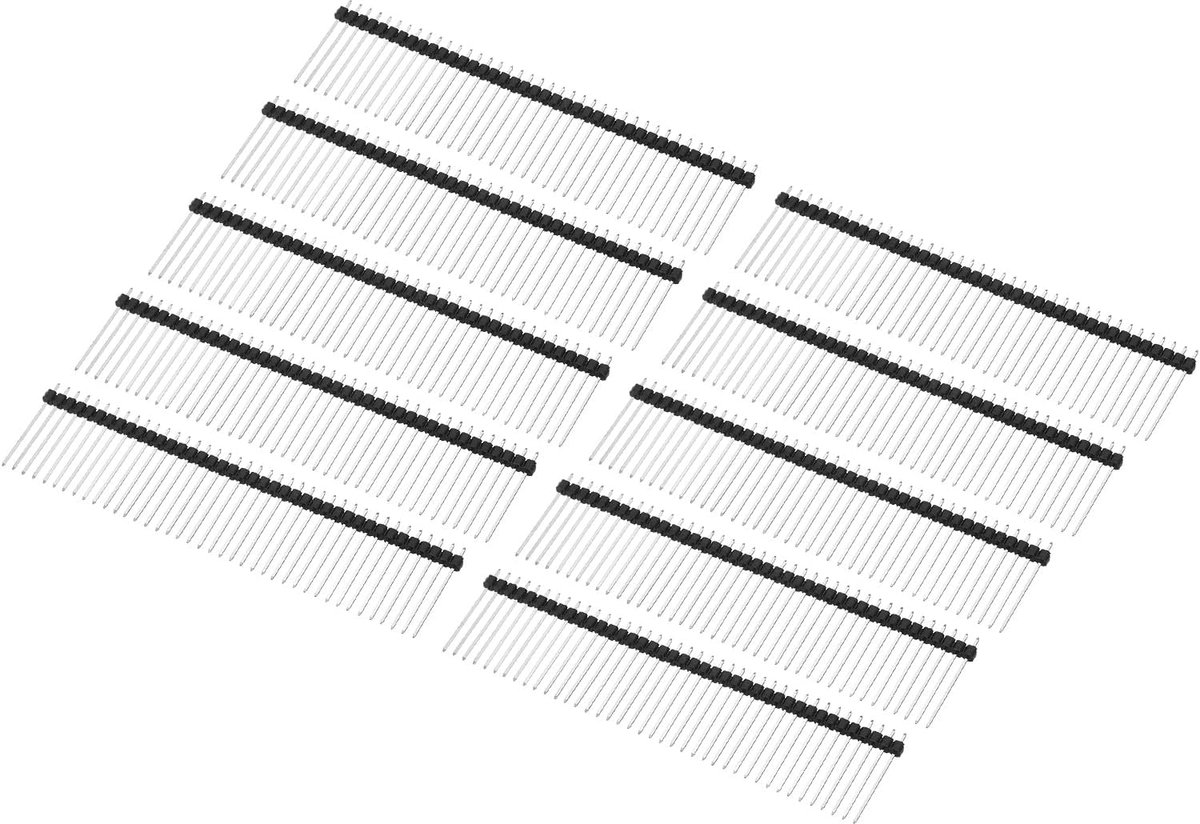 Verpakking met 20 DIP-penlijsten, enkele rij, 40P 25 mm lengte, verkoperde printplaten